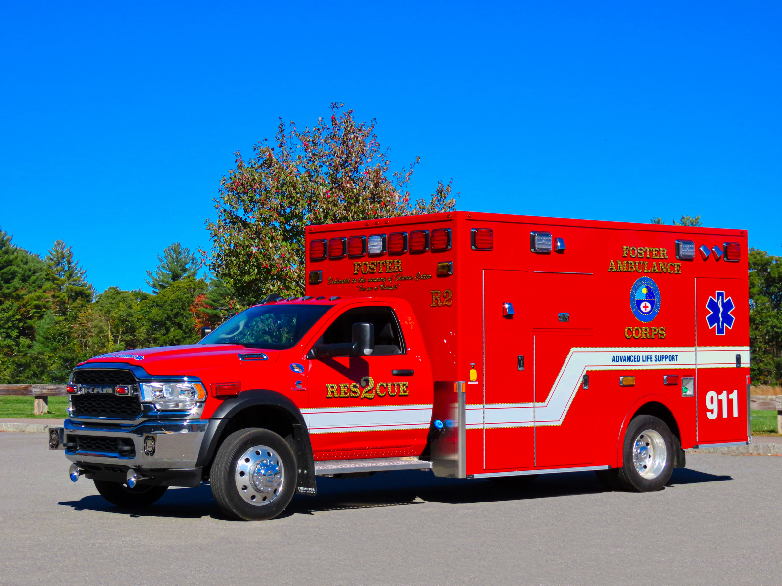 Foster Ambulance Corps - Demers Mxp170e Type I Ambulance - Bulldog Fire 