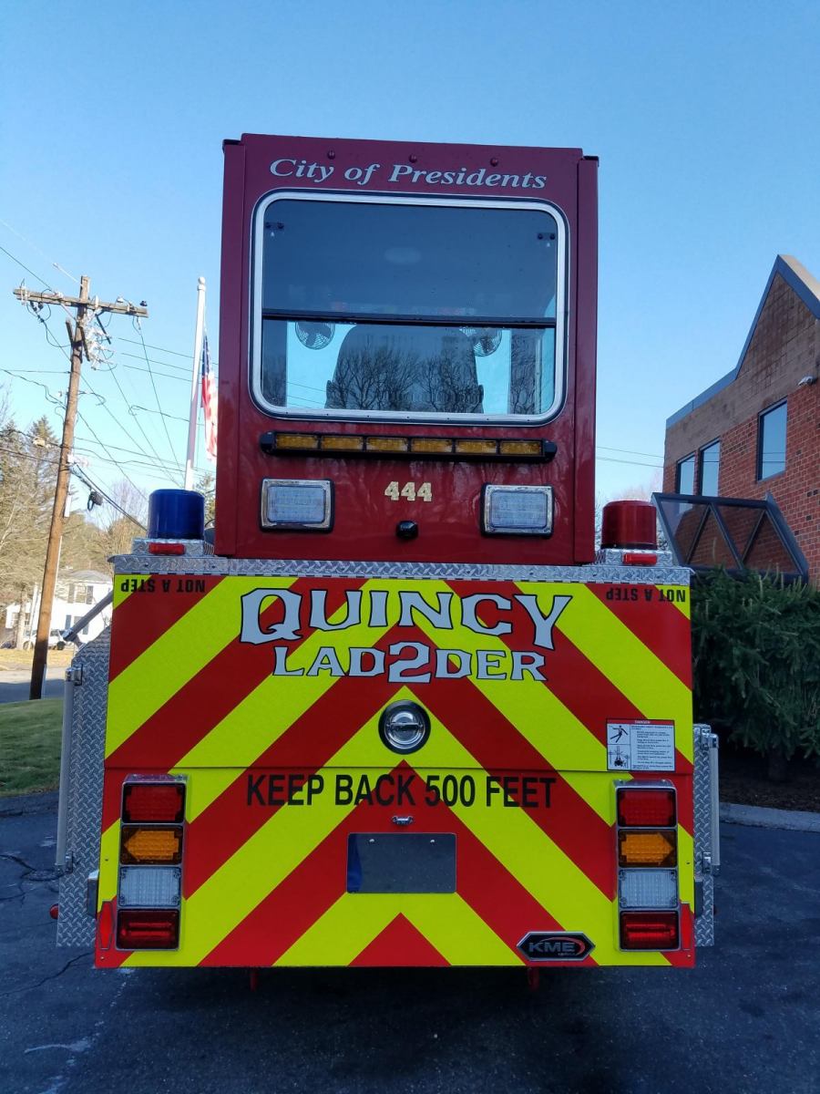 New KME Tractor Drawn Aerial Fire Truck Delivered to Quincy Fire