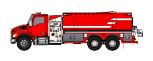 Fouts Fire 3000 Gallon Tanker Driver Side Drawing